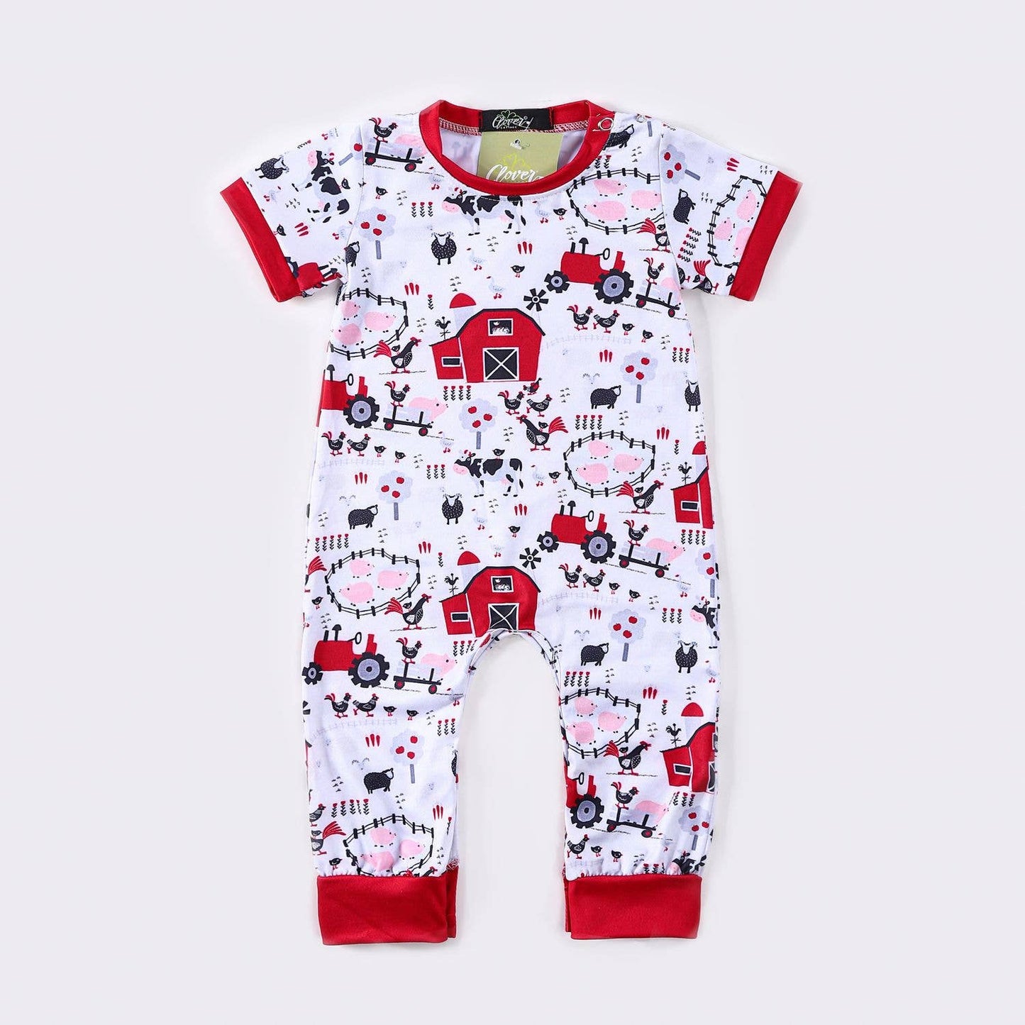 Red Barn Romper onesie