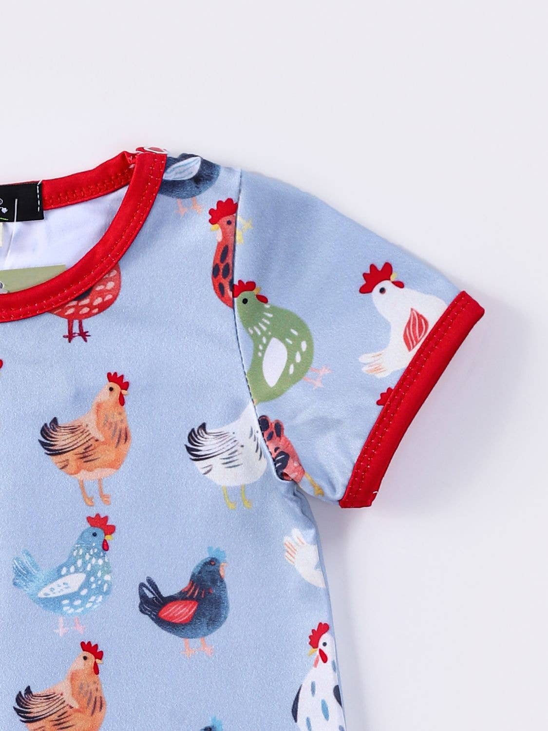 Blue Chicken Romper onesie