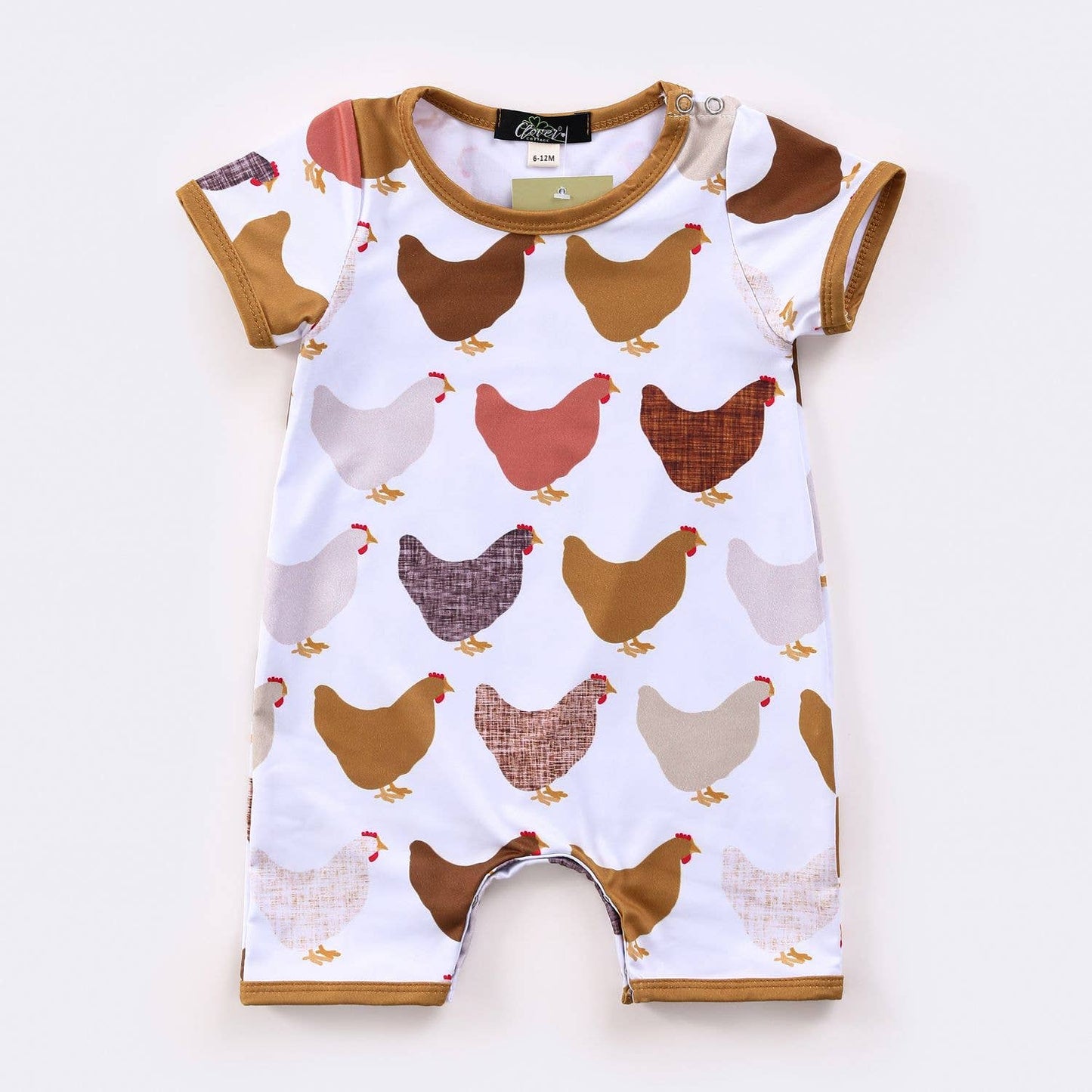 Coyote Chicken Romper onesie
