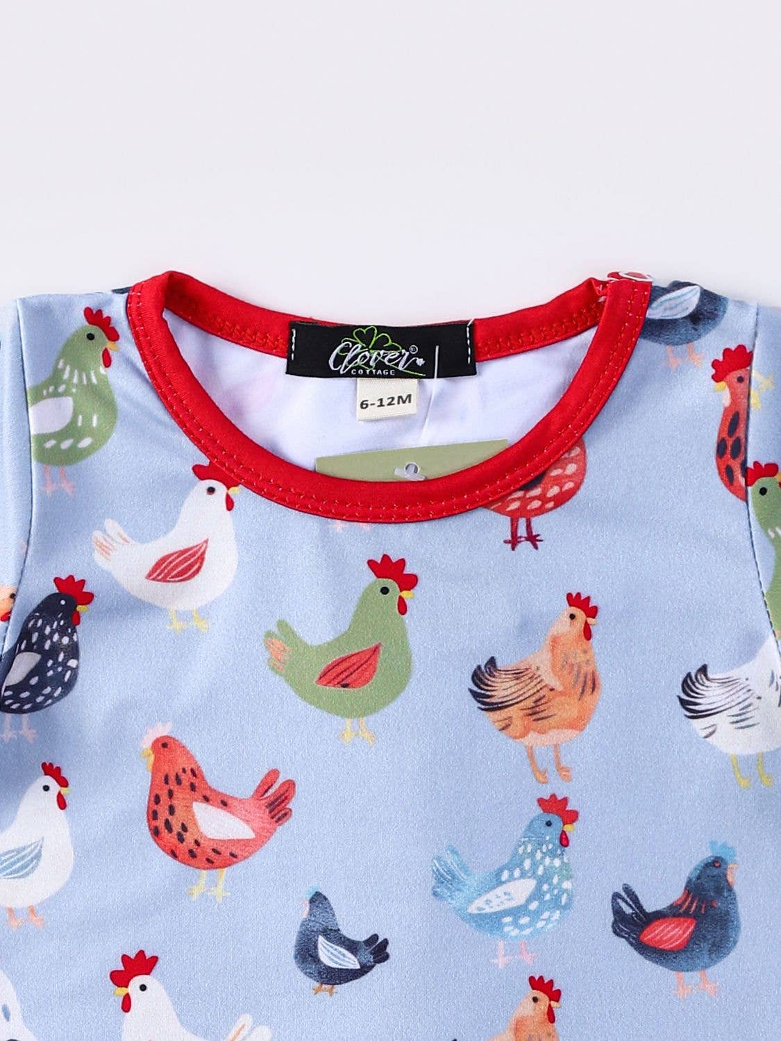 Blue Chicken Romper onesie