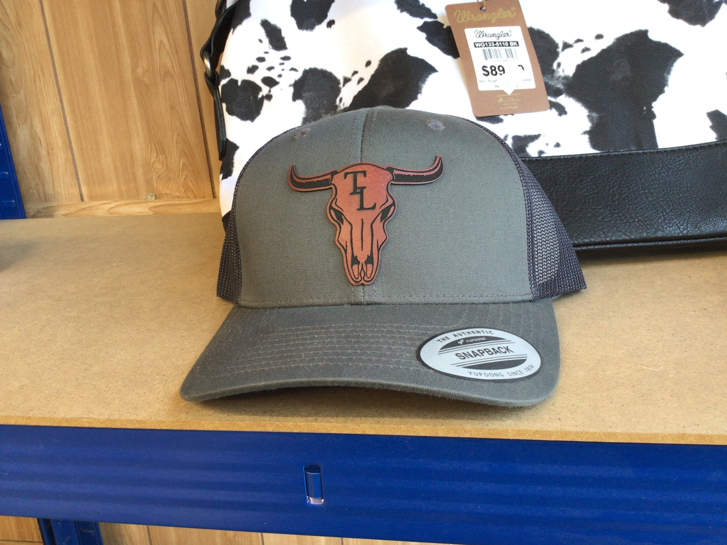 1of1 charcoal/black bull patch