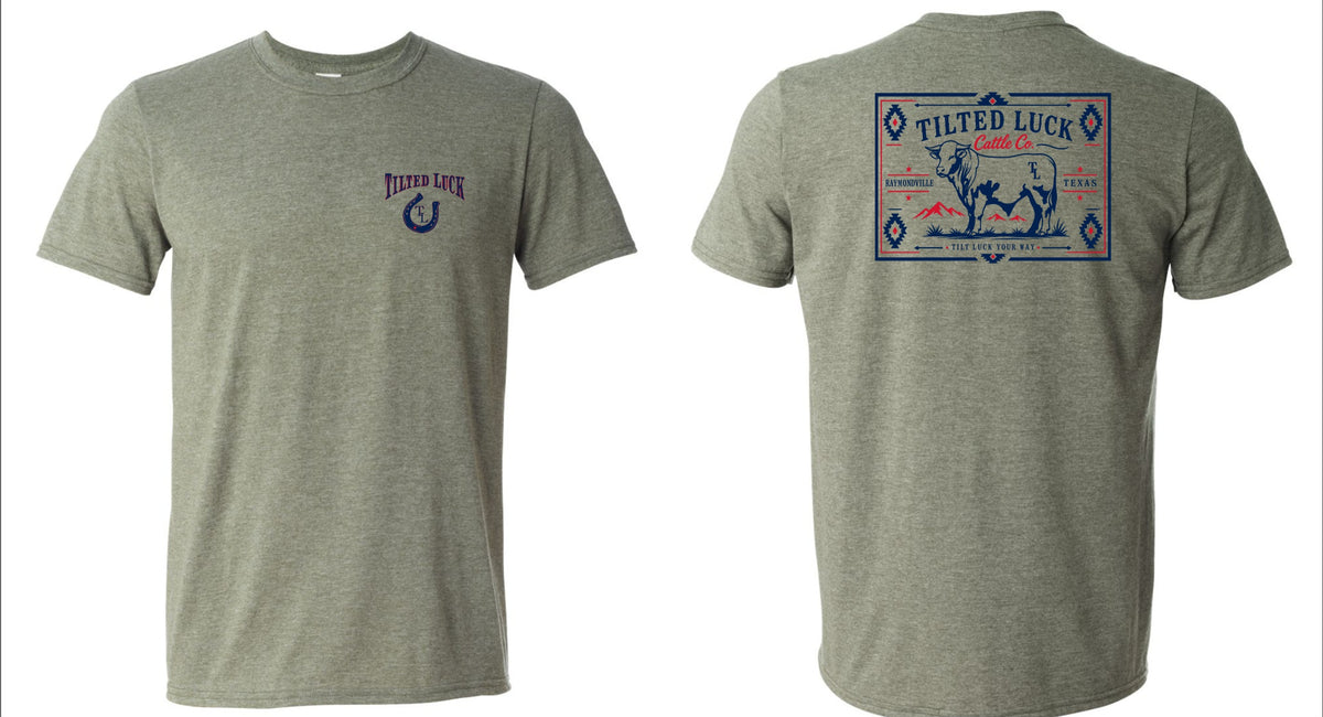 Tilted Luck Rooted in Raymondville t-shirt