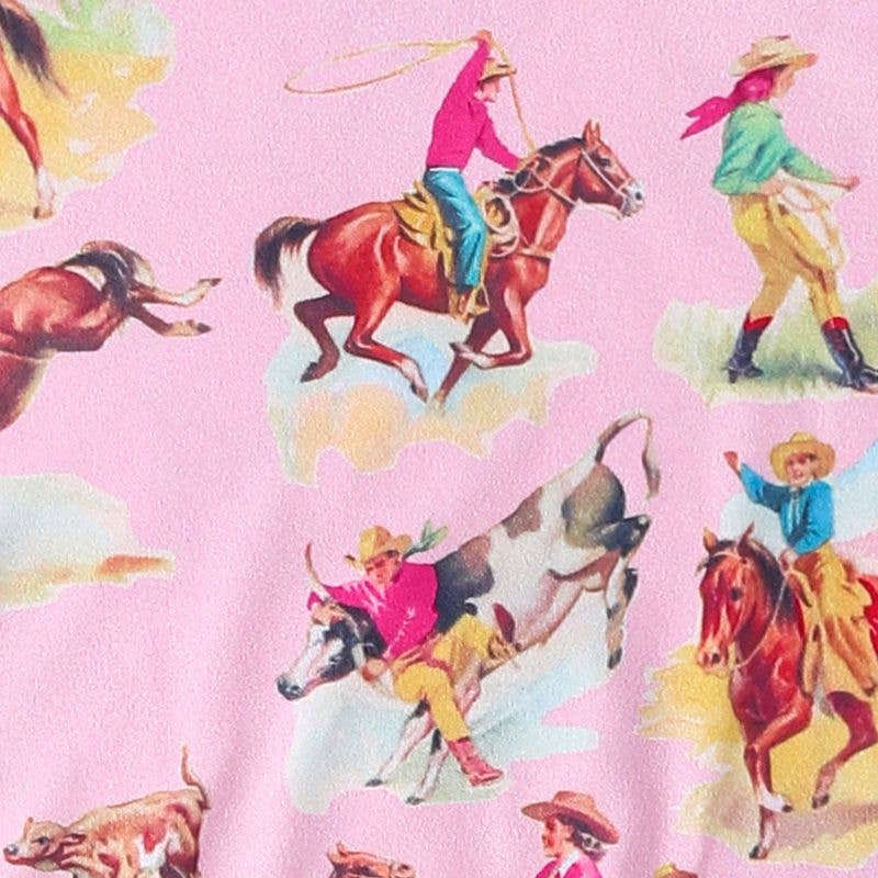 Pink Rodeo Baby Romper