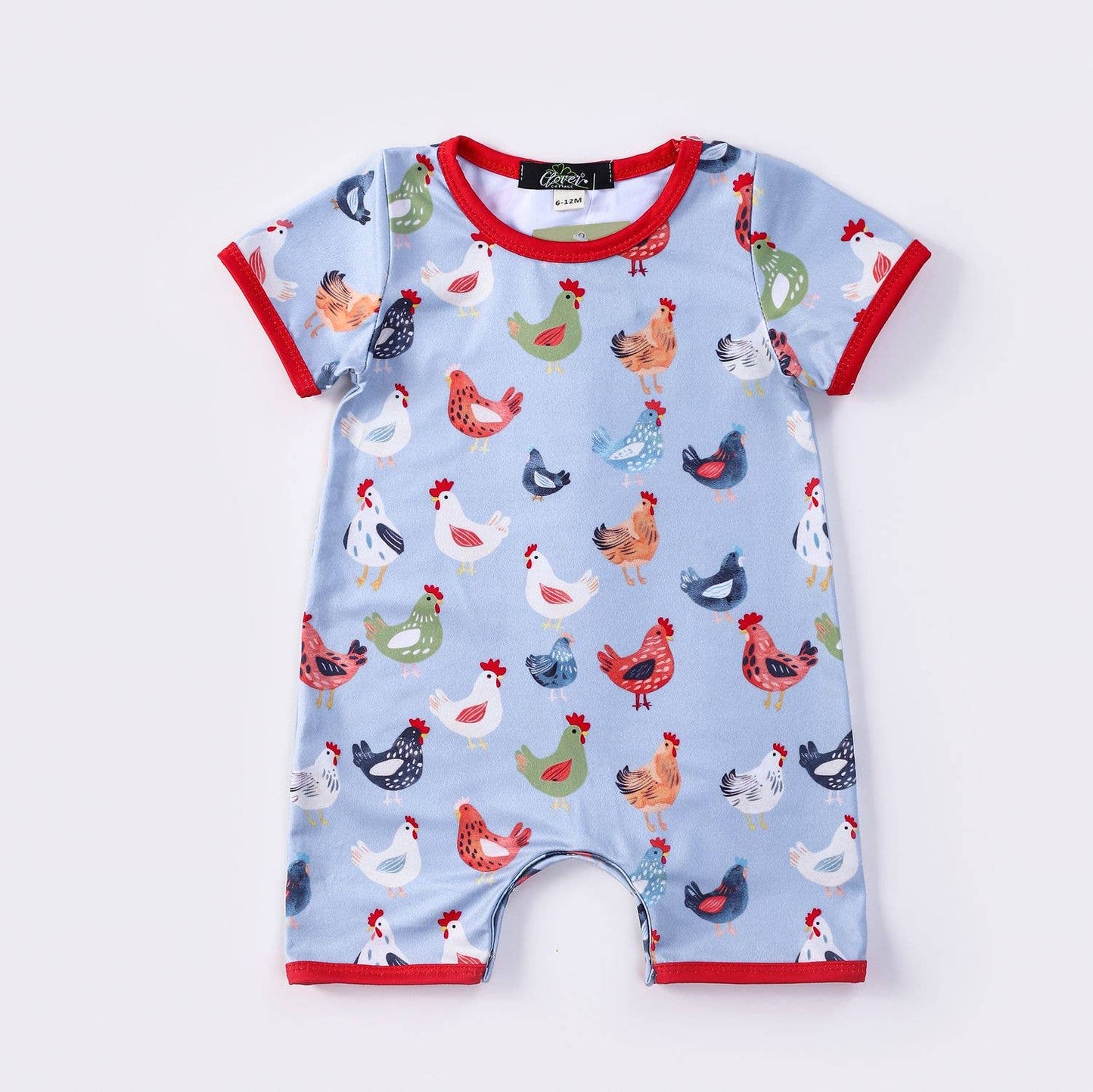 Blue Chicken Romper onesie