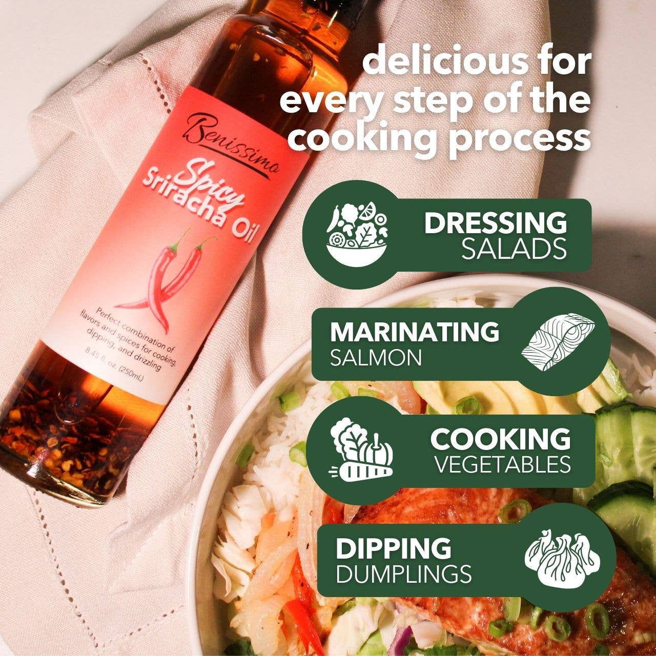 Benissimo Sriracha Oil 8.45 oz