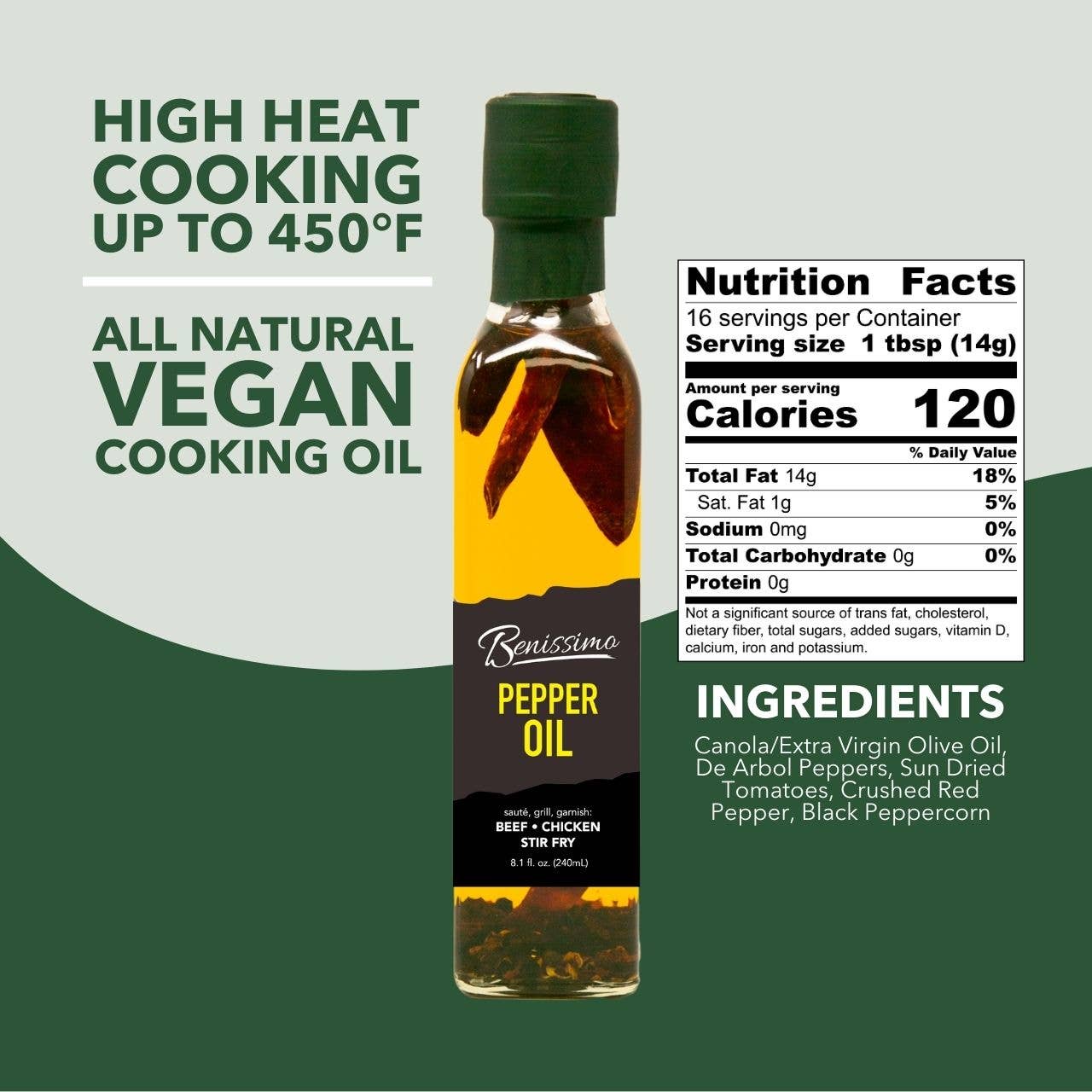 Benissimo Pepper Oil 8.1 oz