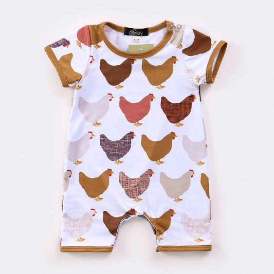 Coyote Chicken Romper onesie