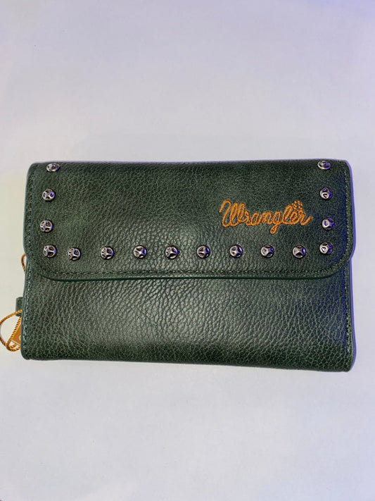 Wrangler Studded Accents Tri-Fold Key-Chain Wallet