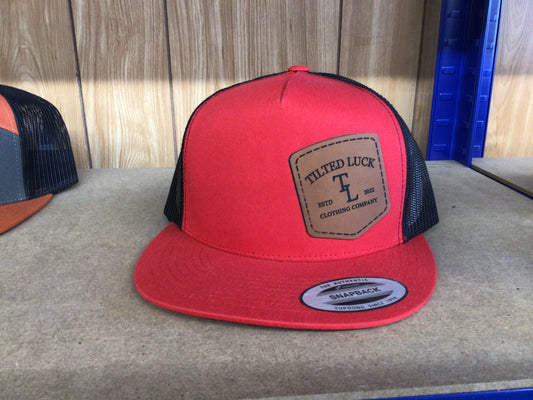 1of1 tilted patch hat red/black