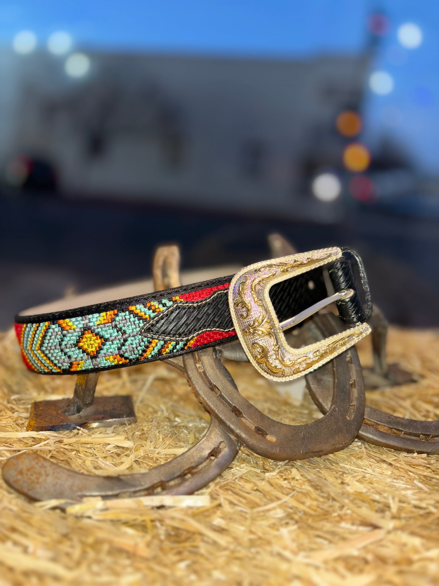 Aztec Pattern Beaded Belt