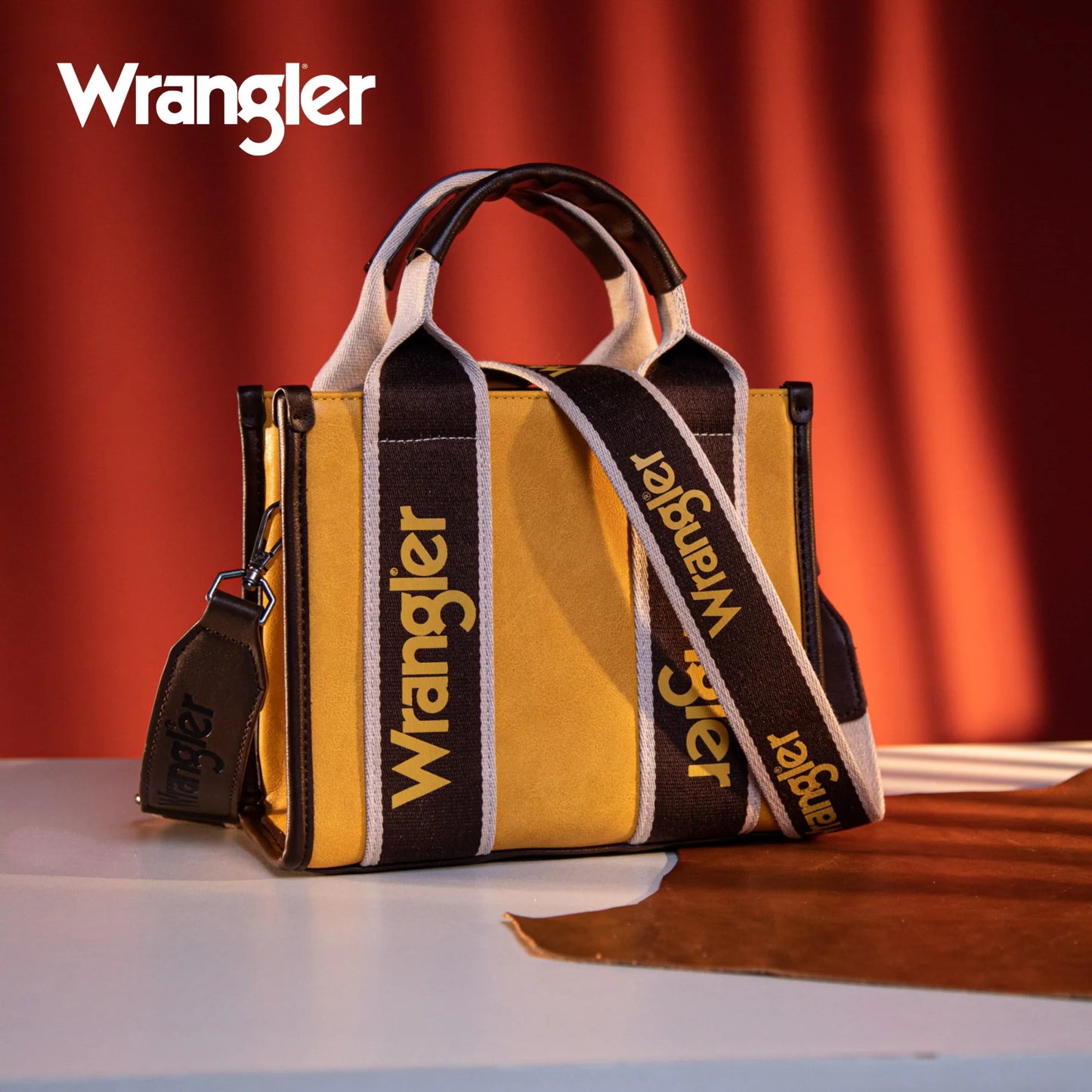 Wrangler Color Block Small Tote/Crossbody Yellow