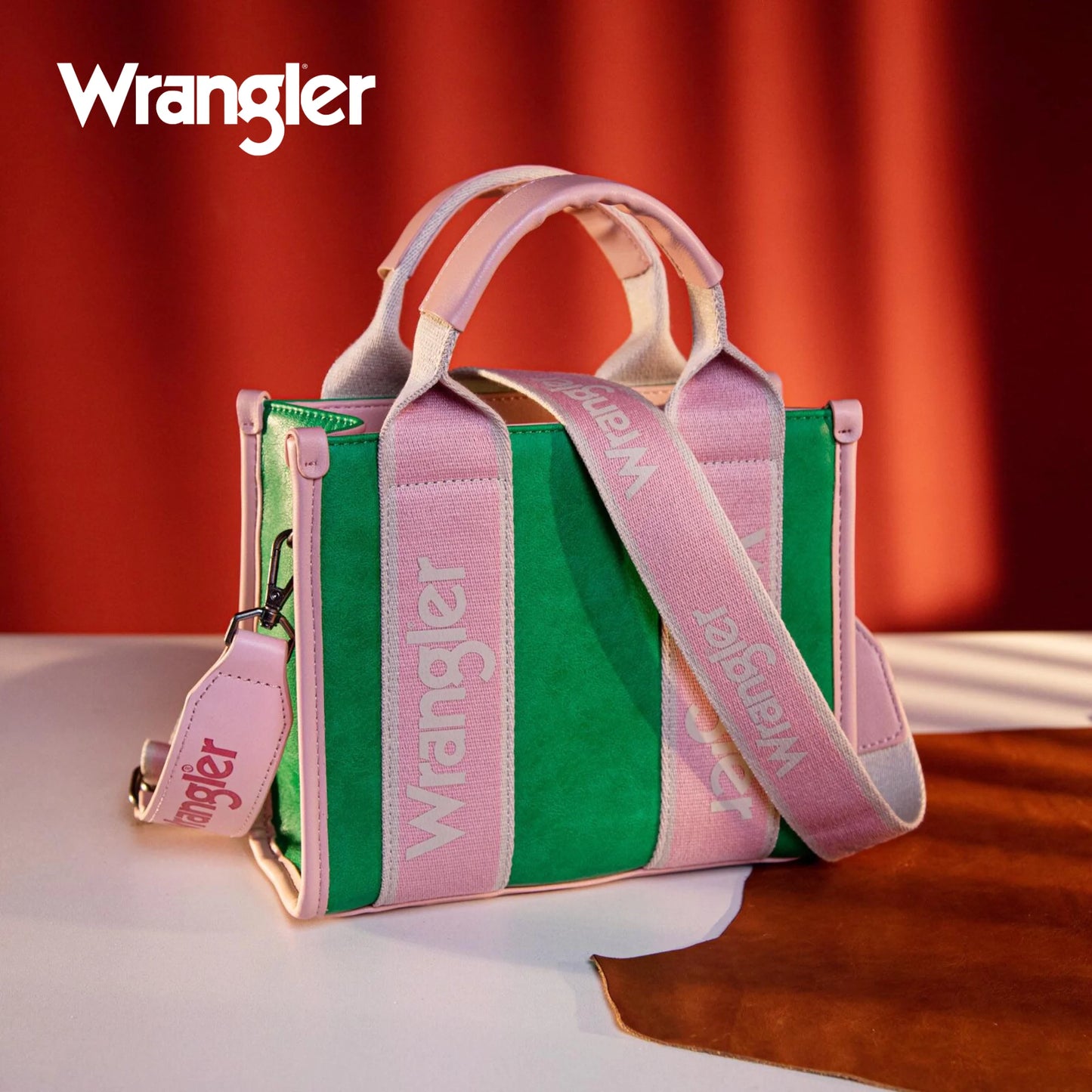 Wrangler Color Block Small Tote/Crossbody Green