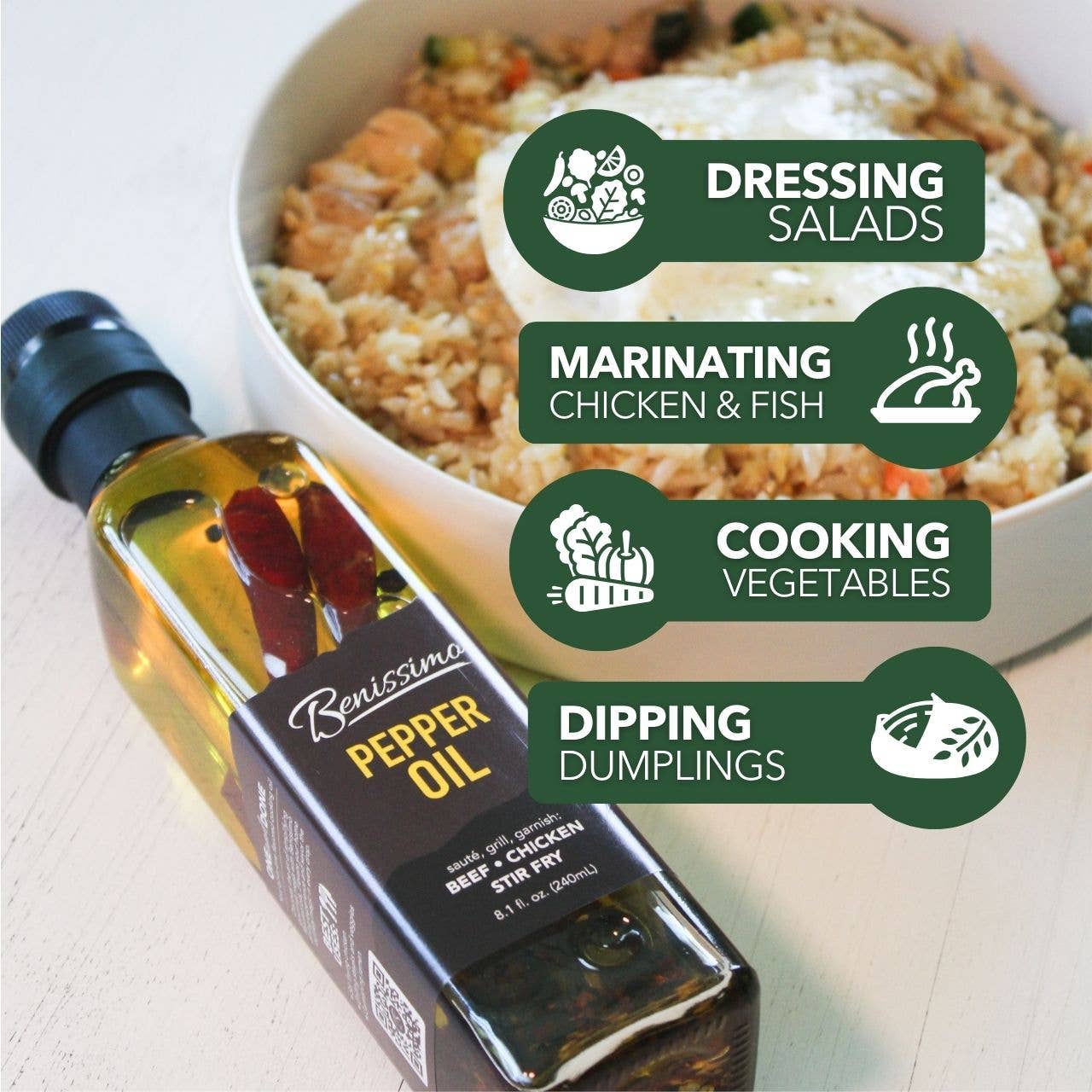 Benissimo Pepper Oil 8.1 oz