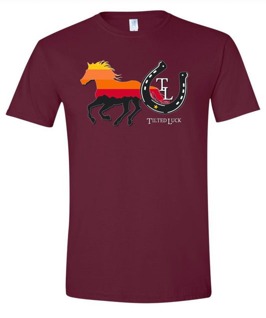 Horse Sunset Short Sleeve