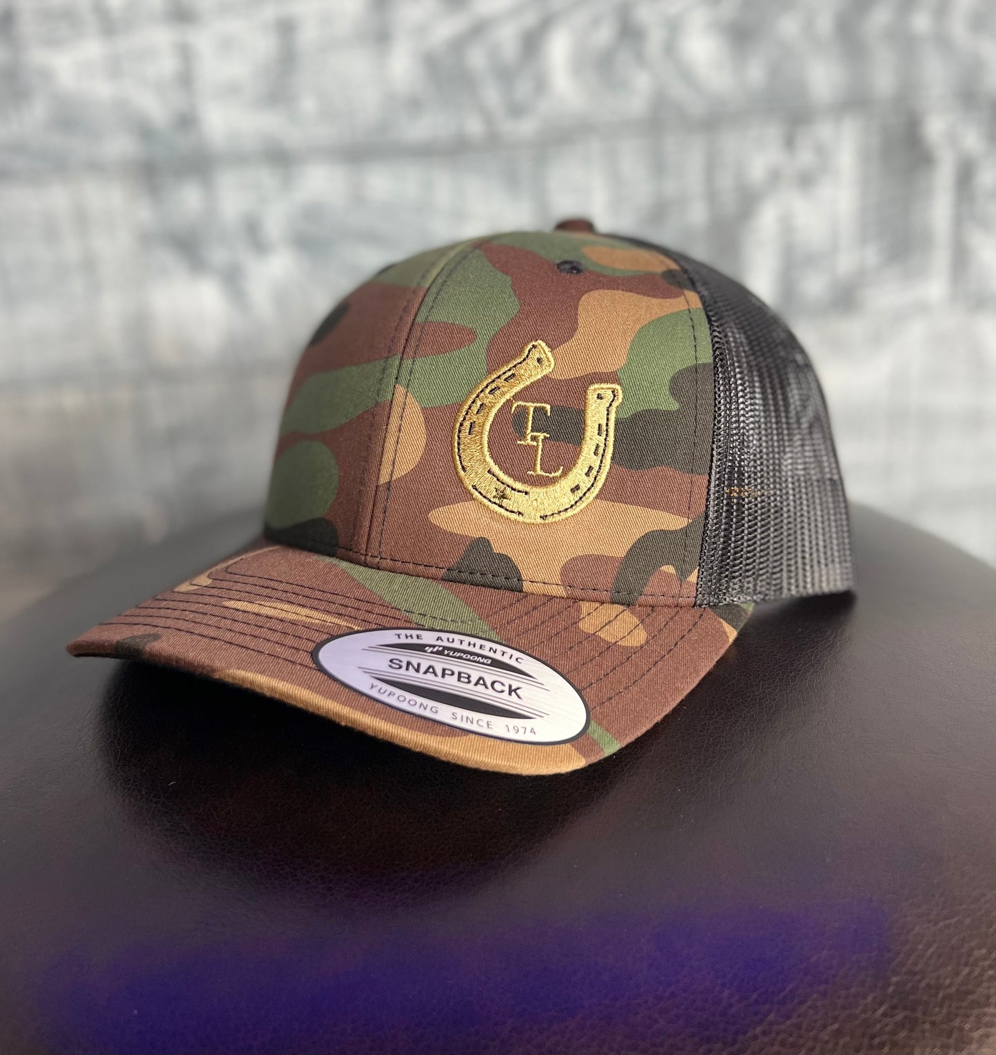 Camo Branded Tilted Luck Snapback